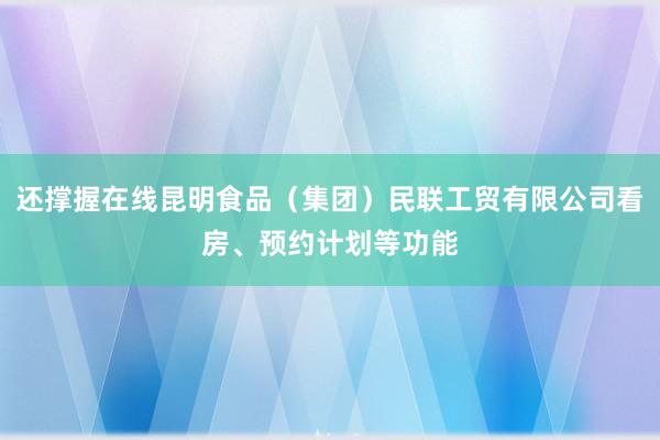 还撑握在线昆明食品（集团）民联工贸有限公司看房、预约计划等功能